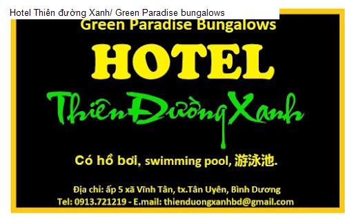 Phòng ốc Hotel Thiên đường Xanh/ Green Paradise bungalows